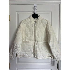 Lucky Brand Women's L Off White Onion Quilt Jacket